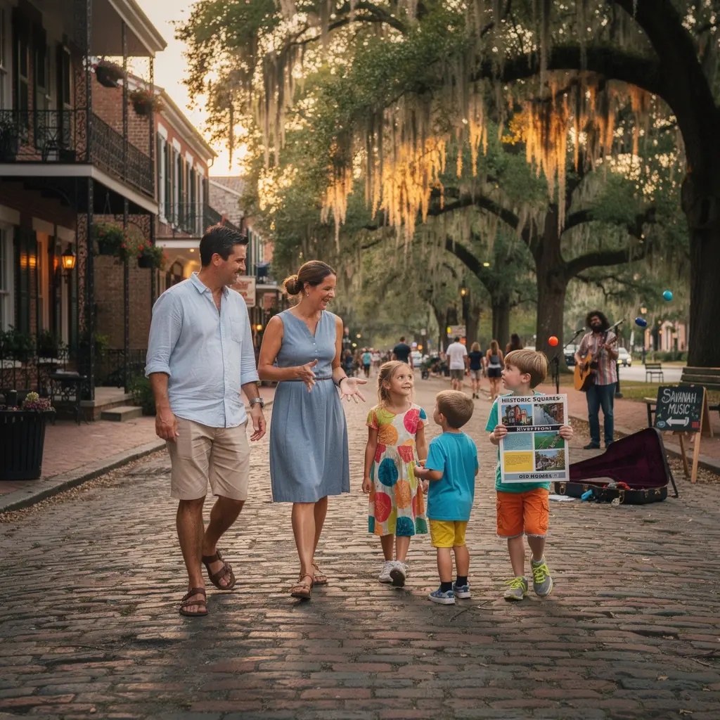 Rodzina podróżująca samochodem po malowniczej drodze wzdłuż wybrzeża.